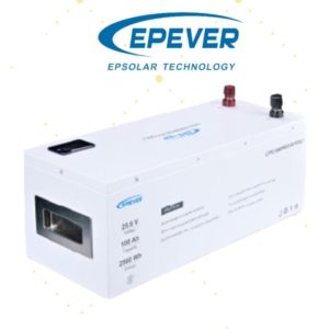 Inicio / Baterías solares / LITIO / BATERIA DE LITIO LFP 2.56KWH – 25.6V 100AH – EPEVER – 12 MESES DE GARANTIA