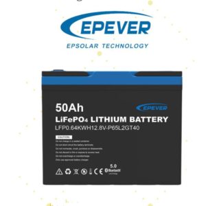 Inicio / Baterías solares / LITIO / BATERIA LITIO 12.8V 50AH -5.000 CICLOS AL 80% DOD W:7kg -EPEVER